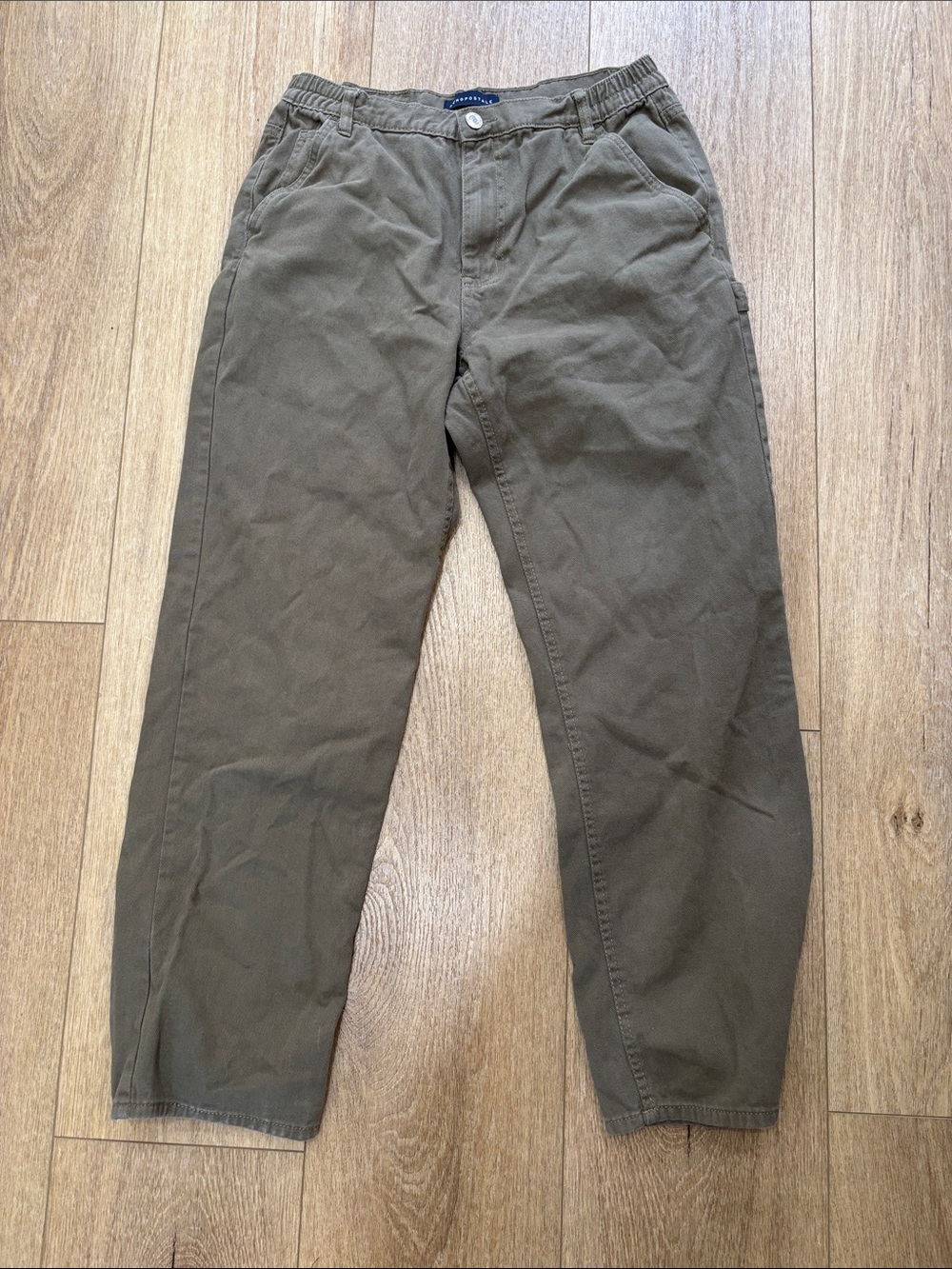 100% cotton Aeropostale Men's Khaki Green Baggy Carpenter Pants